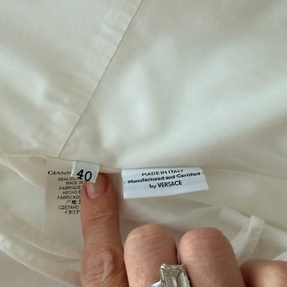 Versace Cream Sleeveless Scoop Neck Dress - Picture 9 of 12